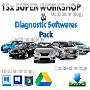 13 super workshop diagnostic softwares pack mitchel 2015+all data 2014 workshop and more instant download