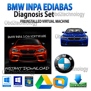 bmw patched inpa ediabas 7.3 +5 diagnostic softwares pack bmw 2019 preinstalled virtual machine instant download