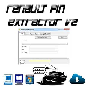 Renault Pin Extractor V2 + Psa Engine Ecu Code Schlüssel-Pin-Softwares