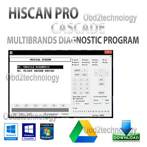 hiscan pro cascade hyundai/kia diagnose software alte modelle für alte 1990 bis 2014 instant download