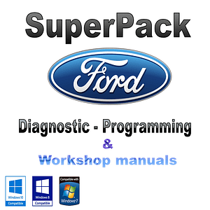 Pack de 12 softwares de diagnóstico para la reparación en el taller de Ford, diagnósticos y programación de catálogos ford/pdf - descarga instantánea