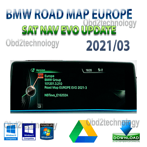 bmw road map sat nav update europe evo 2021 3 map link (september 2021 latest) instant download