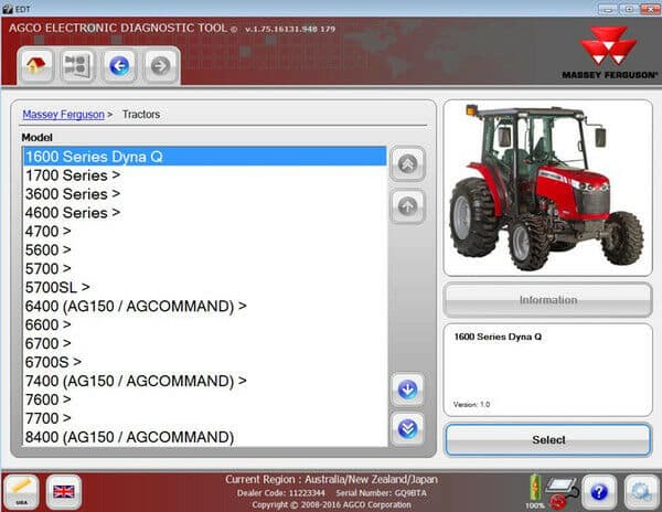 AGCO EDT Electronic Diagnostic Tool 1.99 2021 on vmware english - Instant Download