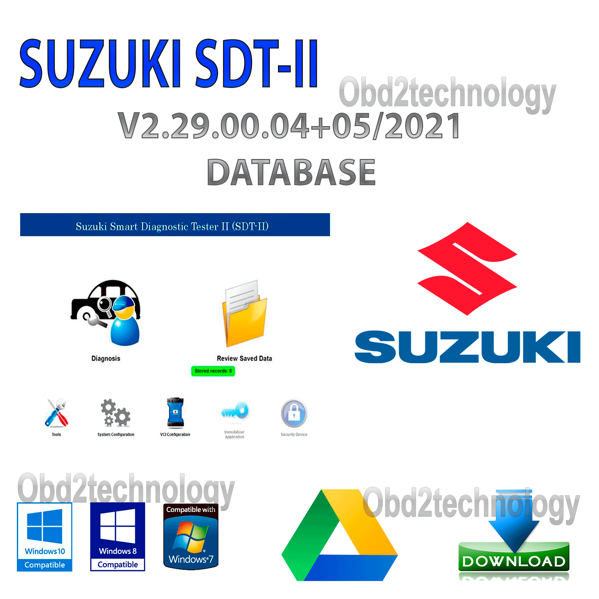 suzuki cars/pick ups diagnostic software v2.29.00.04+05/2021 database