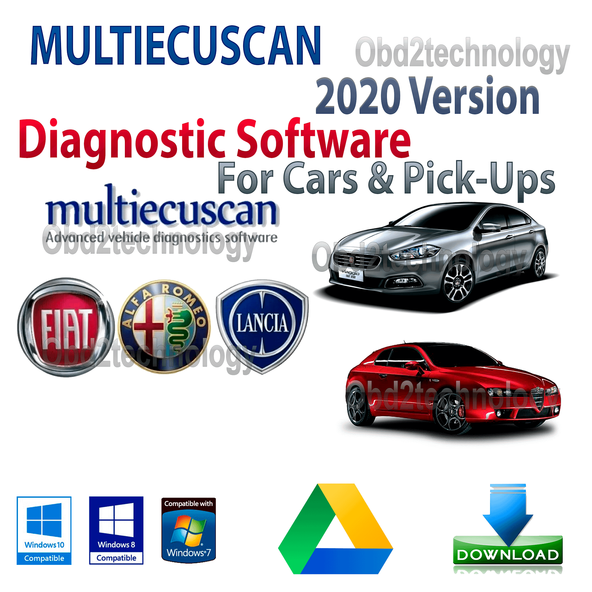 Multiecuscan Diagnostic software for Fiat Alfa Romeo Chrysler Dodge