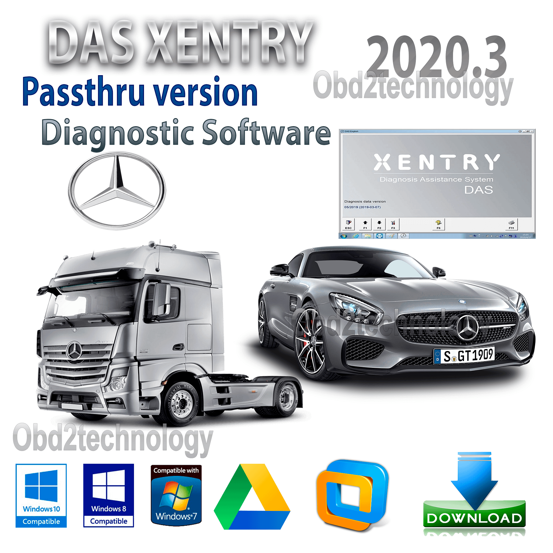 Das Xentry 2020.3 passthru mercedes Benz Scan and programming software